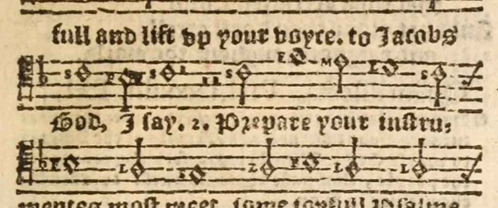 An illustration from The whole booke of Psalmes, collected into English meetre, 1597, leaf 61
