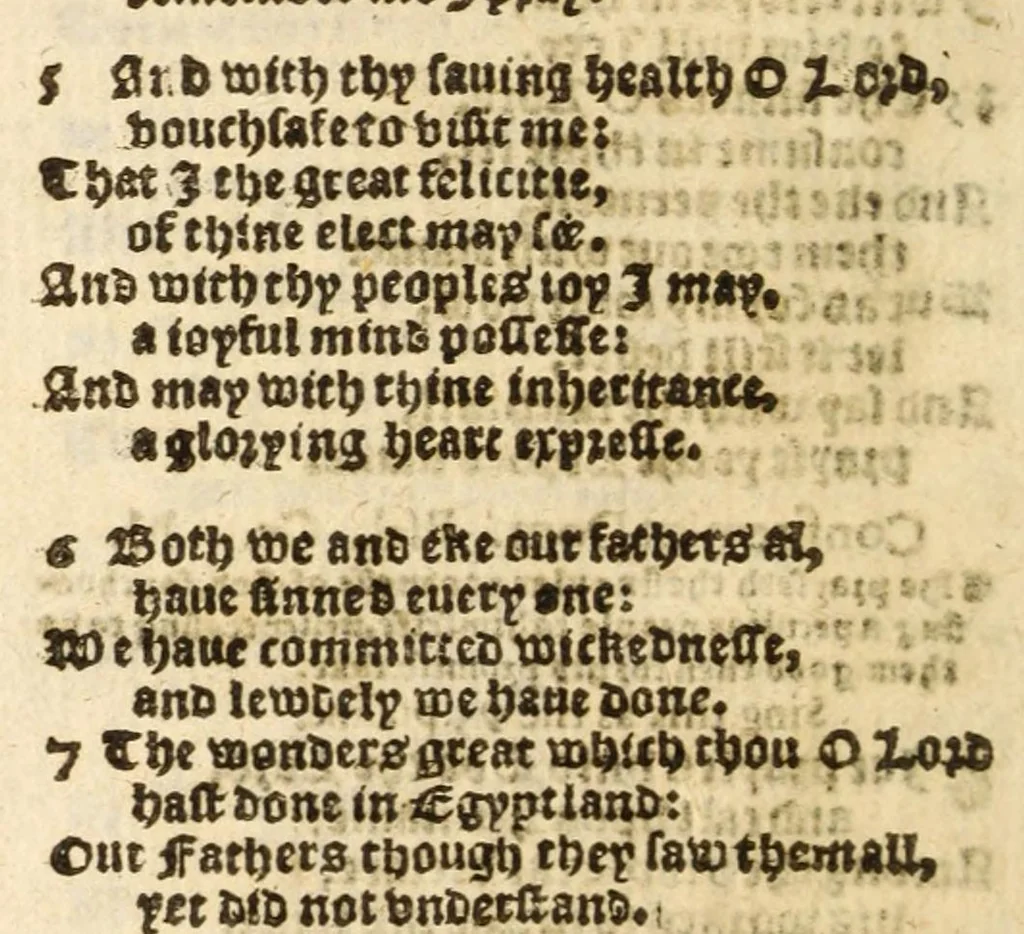 An illustration from The whole booke of Psalmes, collected into English meetre, 1597, leaf 74
