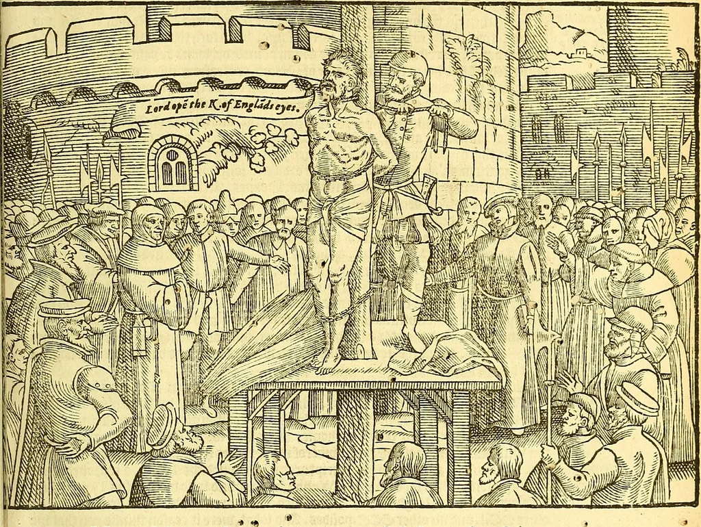 An illustration from The whole workes of W. Tyndall, Iohn Frith, and Doct. Barnes : three worthy martyrs and principall teachers of this Churche of England, 1573, leaf 10