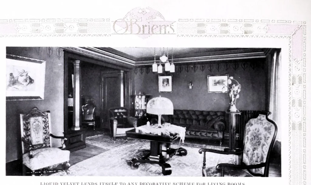 An illustration from Why architects specify O'Brien's Liquid velvet : made by the O'Brien Varnish Company, South Bend, Ind., 1913, leaf 10