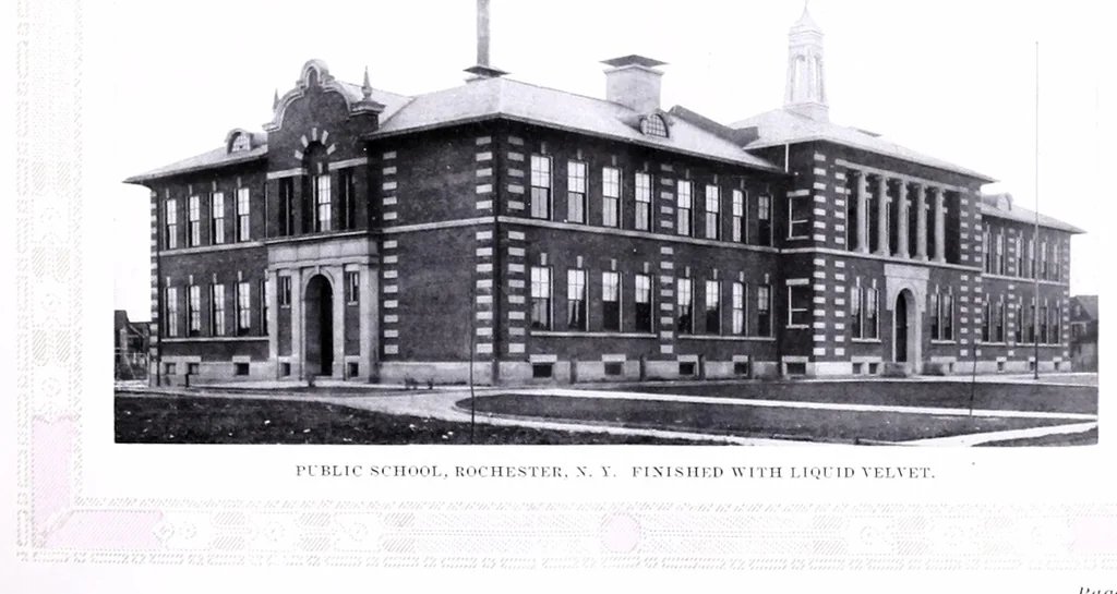 An illustration from Why architects specify O'Brien's Liquid velvet : made by the O'Brien Varnish Company, South Bend, Ind., 1913, leaf 7