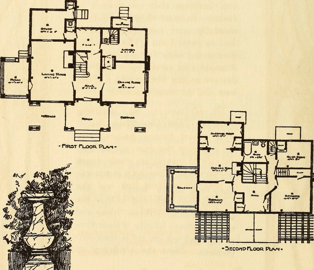 An illustration from Wildwood homes : being a collection of houses and details with suggestions for the home builder, 1912, leaf 13