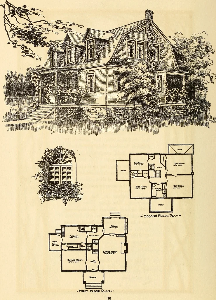 An illustration from Wildwood homes : being a collection of houses and details with suggestions for the home builder, 1912, leaf 15