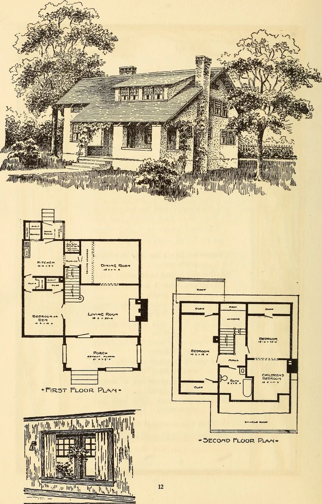 An illustration from Wildwood homes : being a collection of houses and details with suggestions for the home builder, 1912, leaf 17