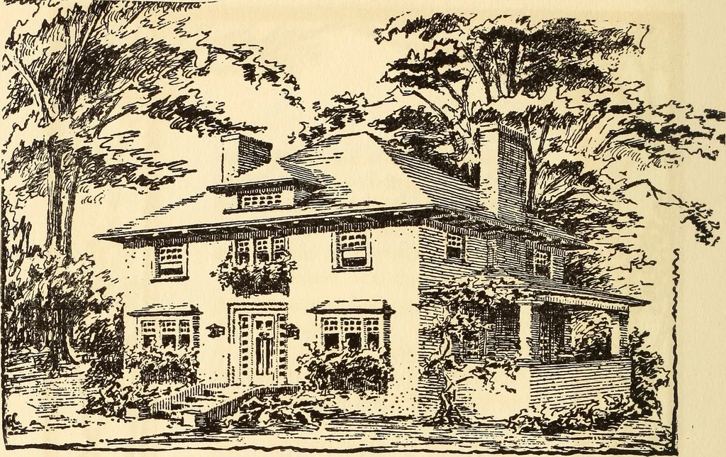 An illustration from Wildwood homes : being a collection of houses and details with suggestions for the home builder, 1912, leaf 19