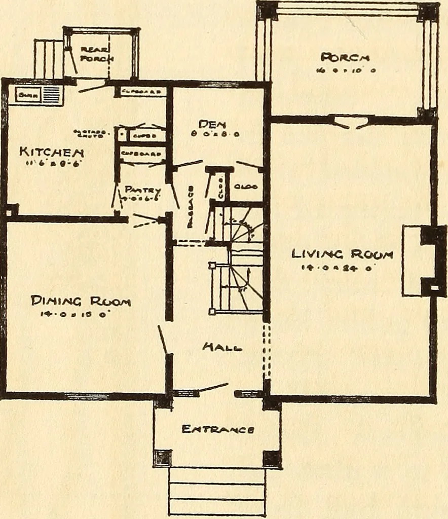 An illustration from Wildwood homes : being a collection of houses and details with suggestions for the home builder, 1912, leaf 33