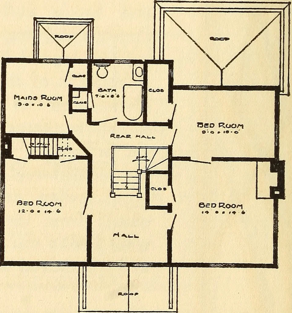 An illustration from Wildwood homes : being a collection of houses and details with suggestions for the home builder, 1912, leaf 33