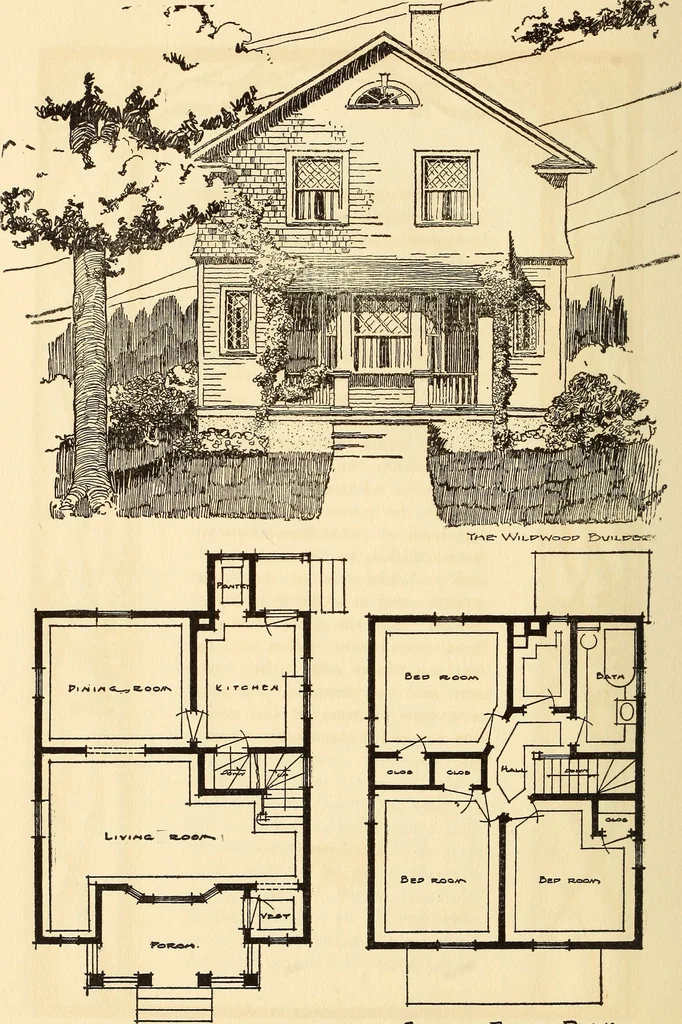 An illustration from Wildwood homes : being a collection of houses and details with suggestions for the home builder, 1912, leaf 35