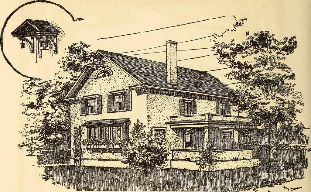 An illustration from Wildwood homes : being a collection of houses and details with suggestions for the home builder, 1912, leaf 39