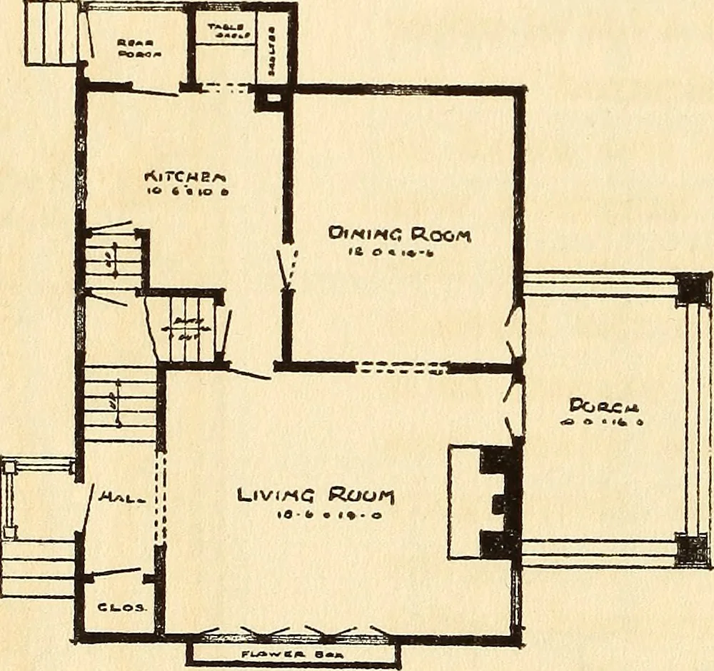 An illustration from Wildwood homes : being a collection of houses and details with suggestions for the home builder, 1912, leaf 39