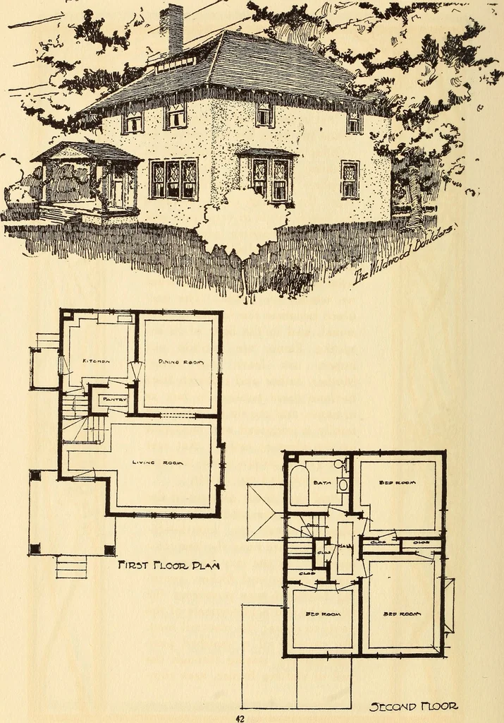 An illustration from Wildwood homes : being a collection of houses and details with suggestions for the home builder, 1912, leaf 47