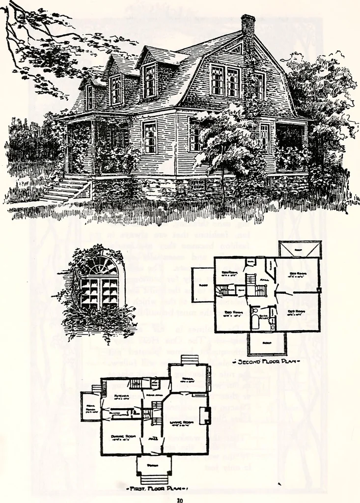 An illustration from Wildwood homes : being a collection of houses and details with suggestions for the home builder, 1912, leaf 13