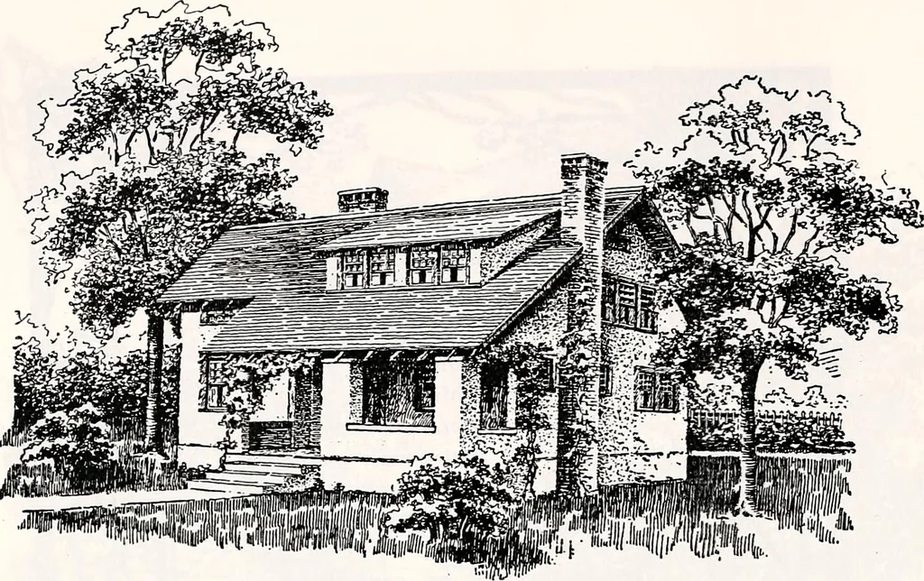 An illustration from Wildwood homes : being a collection of houses and details with suggestions for the home builder, 1912, leaf 15