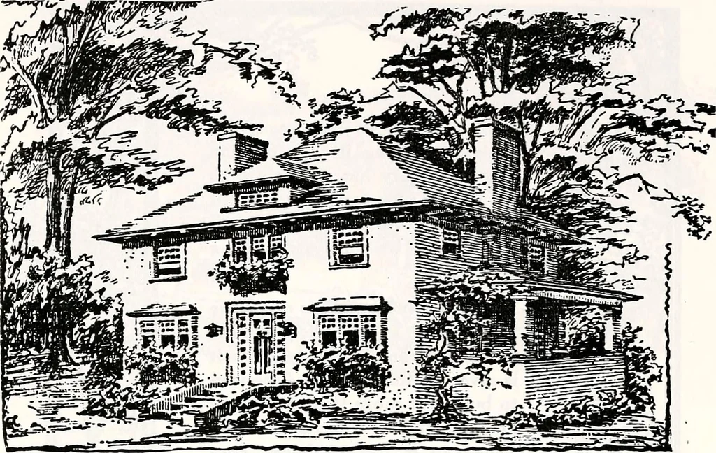 An illustration from Wildwood homes : being a collection of houses and details with suggestions for the home builder, 1912, leaf 17