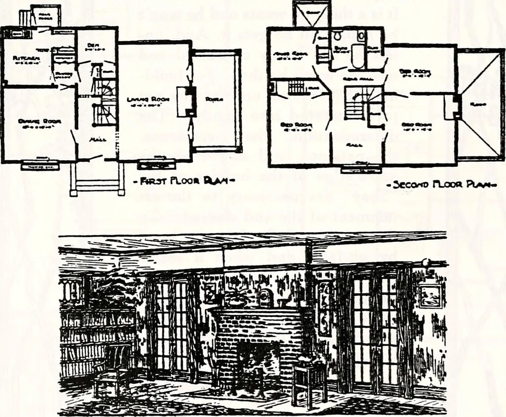An illustration from Wildwood homes : being a collection of houses and details with suggestions for the home builder, 1912, leaf 17