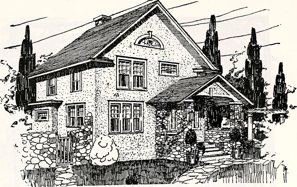 An illustration from Wildwood homes : being a collection of houses and details with suggestions for the home builder, 1912, leaf 19