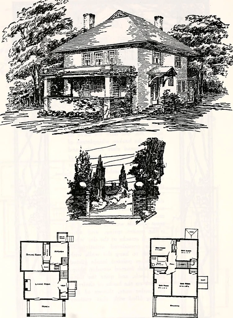 An illustration from Wildwood homes : being a collection of houses and details with suggestions for the home builder, 1912, leaf 21