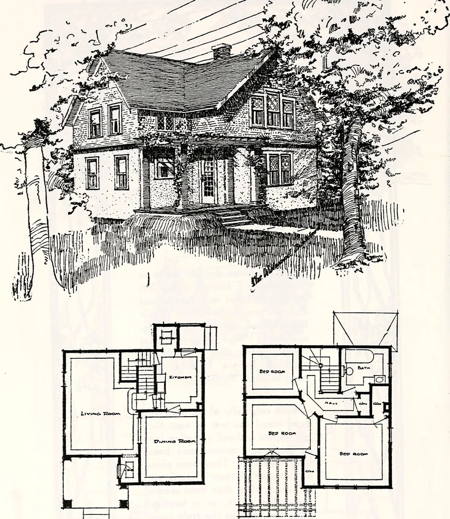 An illustration from Wildwood homes : being a collection of houses and details with suggestions for the home builder, 1912, leaf 23