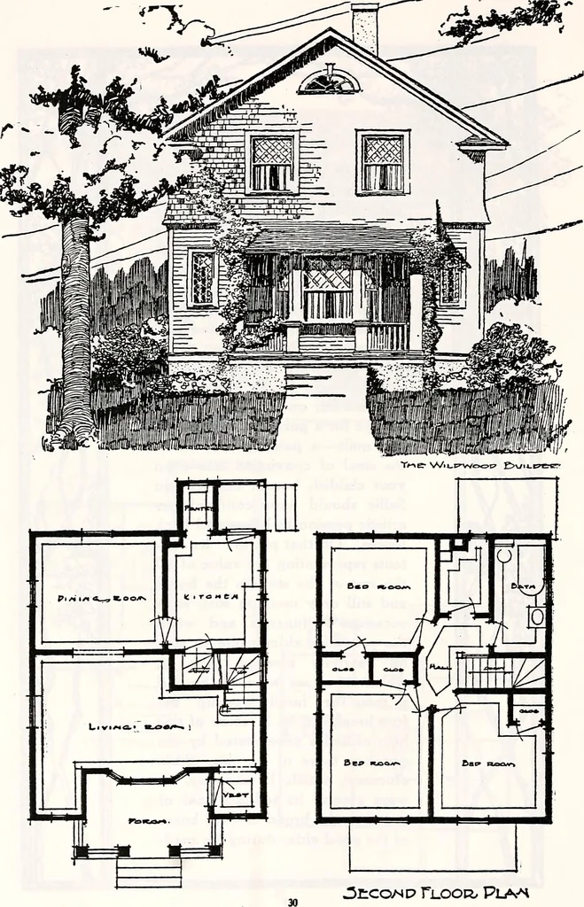 An illustration from Wildwood homes : being a collection of houses and details with suggestions for the home builder, 1912, leaf 33