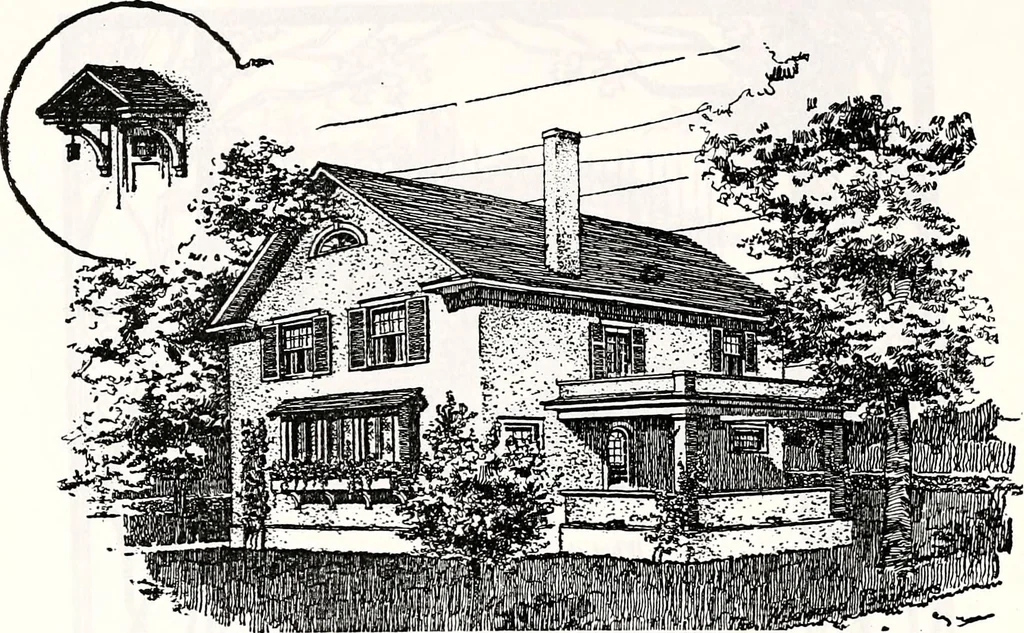 An illustration from Wildwood homes : being a collection of houses and details with suggestions for the home builder, 1912, leaf 37