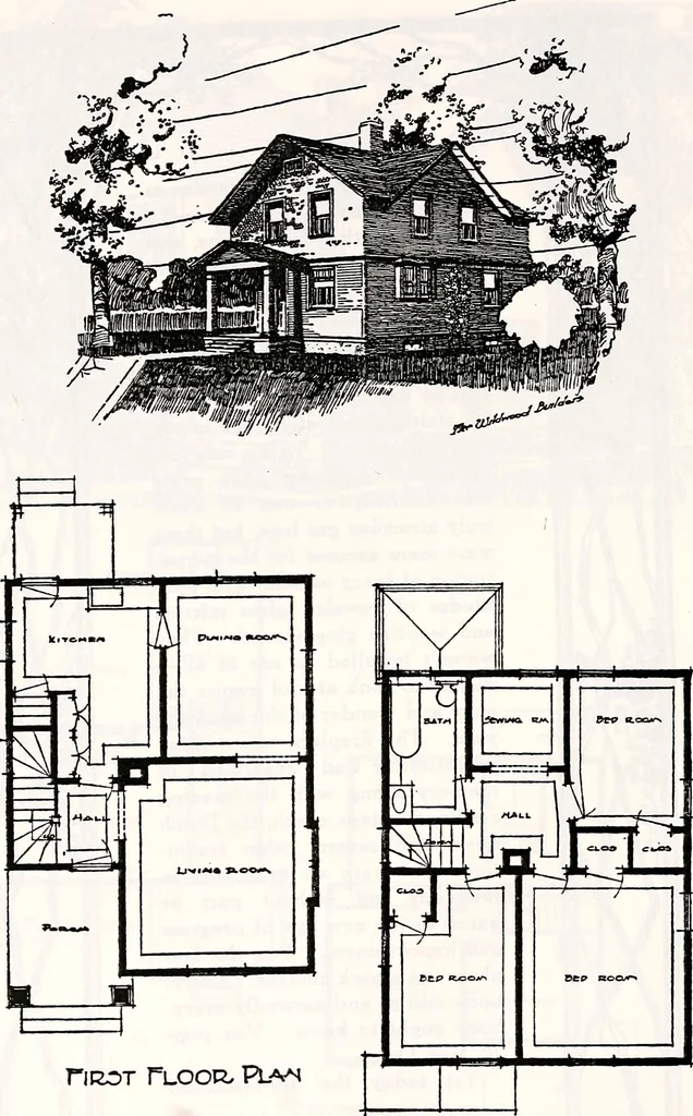 An illustration from Wildwood homes : being a collection of houses and details with suggestions for the home builder, 1912, leaf 41