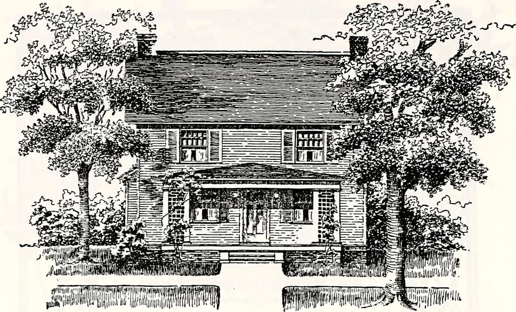 An illustration from Wildwood homes : being a collection of houses and details with suggestions for the home builder, 1912, leaf 47