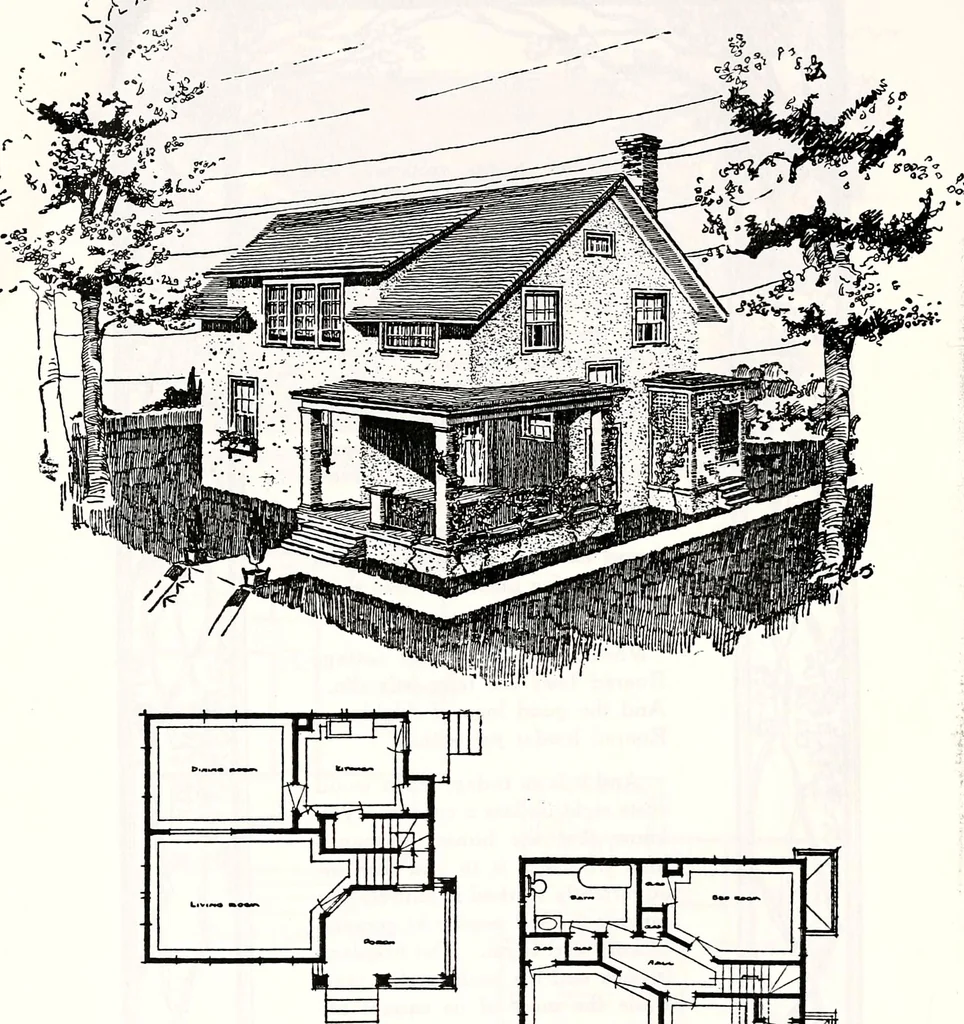An illustration from Wildwood homes : being a collection of houses and details with suggestions for the home builder, 1912, leaf 49