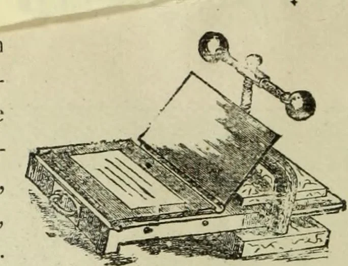 An illustration from William Caxton; the first English printer, 1877, leaf 5