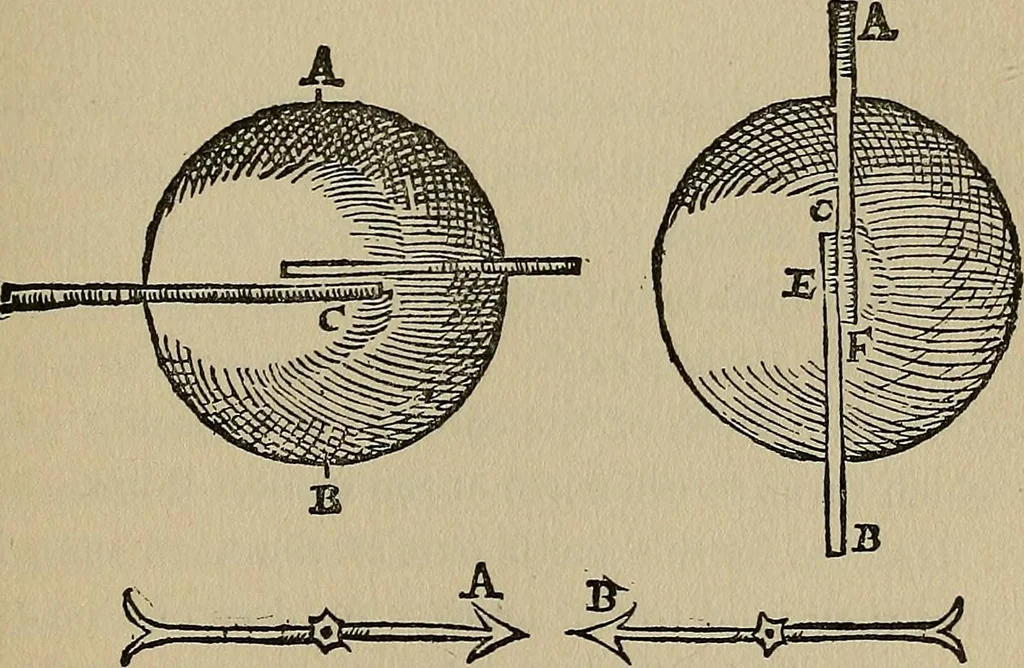An illustration from William Gilbert of Colchester, physician of London, On the loadstone and magnetic bodies and on the great magnet the earth. A new physiology, demonstrated with many arguments and experiments .., 1893, leaf 252