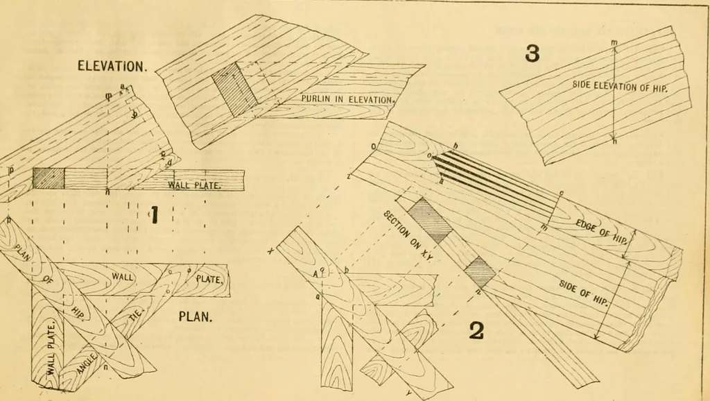 An illustration from Wilson’s Carpentry and joinery / by John Wilson, 1891, leaf 118