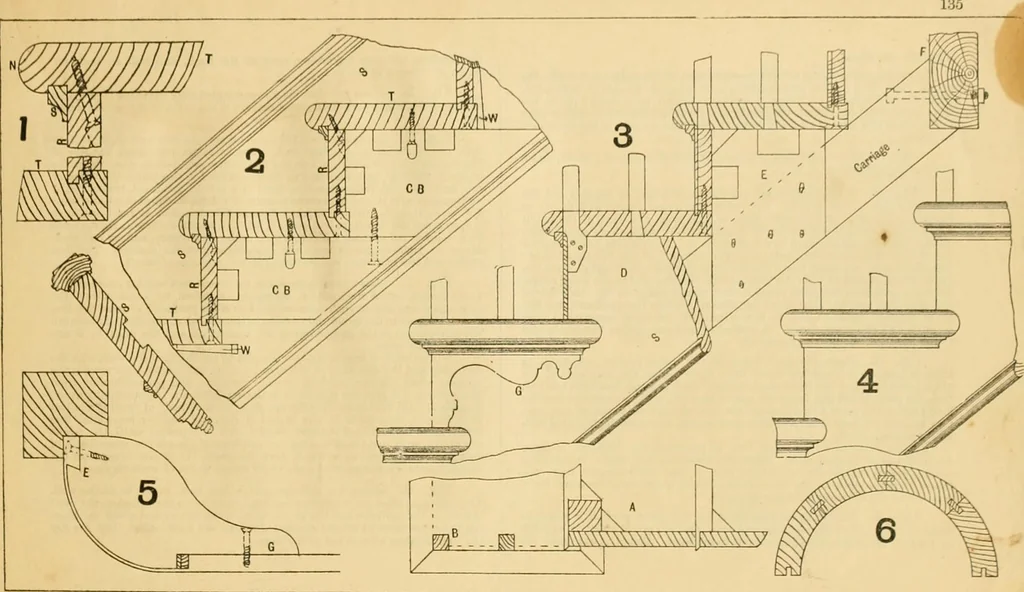An illustration from Wilson’s Carpentry and joinery / by John Wilson, 1891, leaf 136