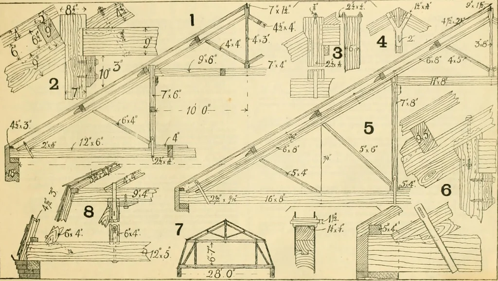 An illustration from Wilson’s Carpentry and joinery / by John Wilson, 1891, leaf 28