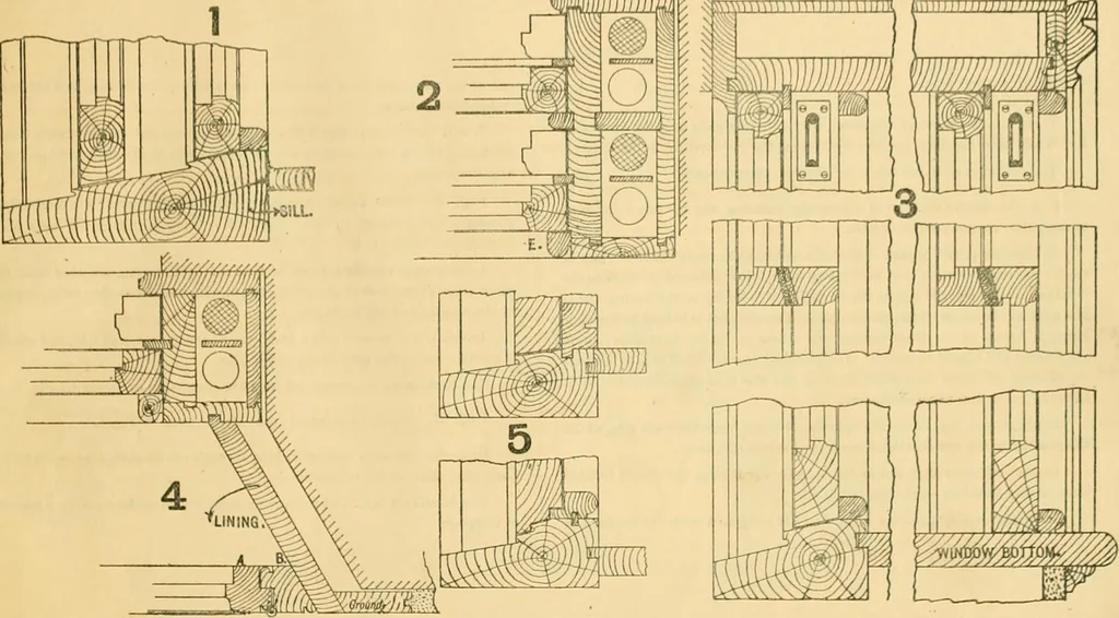 An illustration from Wilson’s Carpentry and joinery / by John Wilson, 1891, leaf 44