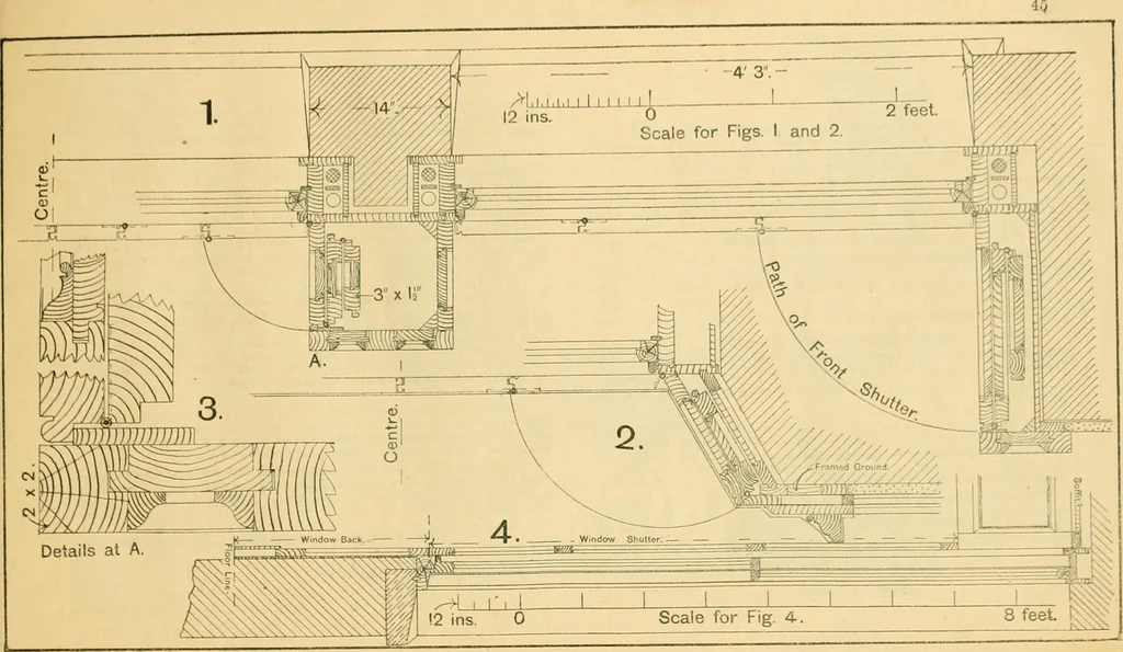 An illustration from Wilson’s Carpentry and joinery / by John Wilson, 1891, leaf 46