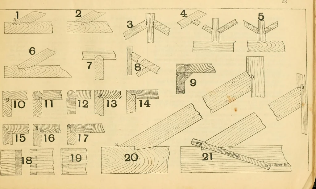 An illustration from Wilson’s Carpentry and joinery / by John Wilson, 1891, leaf 54