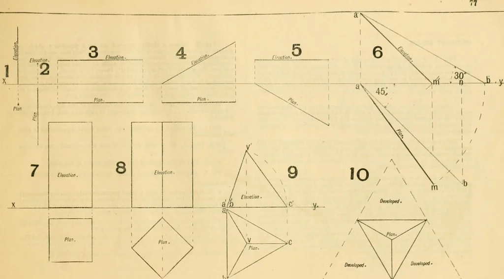 An illustration from Wilson’s Carpentry and joinery / by John Wilson, 1891, leaf 78
