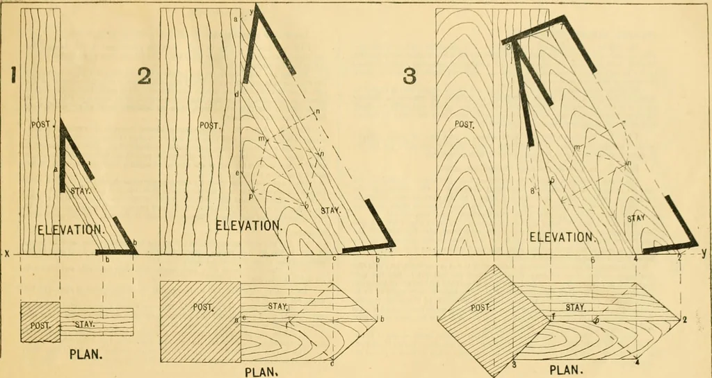 An illustration from Wilson’s Carpentry and joinery / by John Wilson, 1891, leaf 88