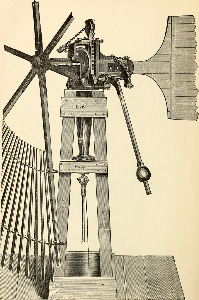 An illustration from The windmill as a prime mover, 1885, leaf 121