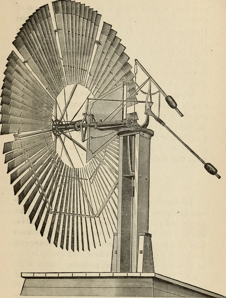An illustration from The windmill as a prime mover, 1885, leaf 124