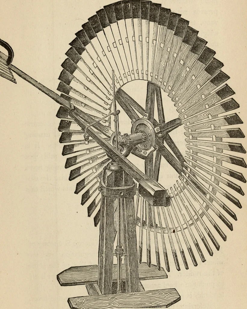 An illustration from The windmill as a prime mover, 1885, leaf 128