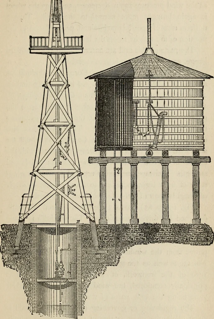 An illustration from The windmill as a prime mover, 1885, leaf 96
