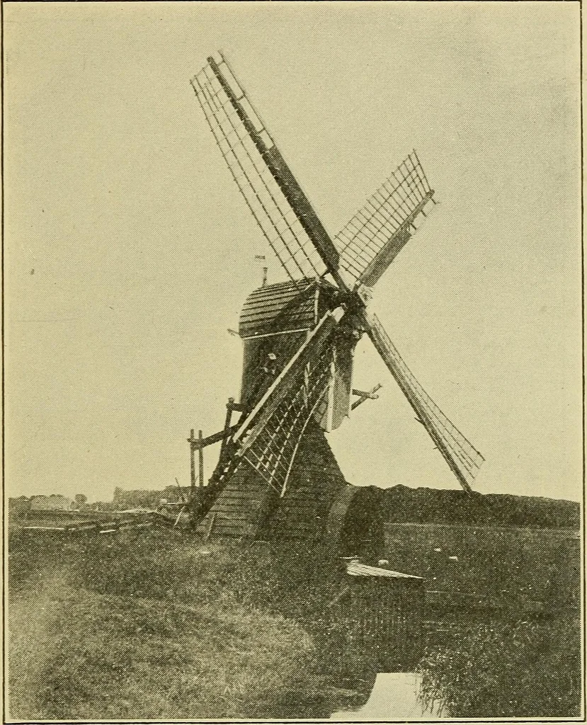 An illustration from Windmills, picturesque and historic : the Motors of the past / by F.H. Shelton, 1919, leaf 18