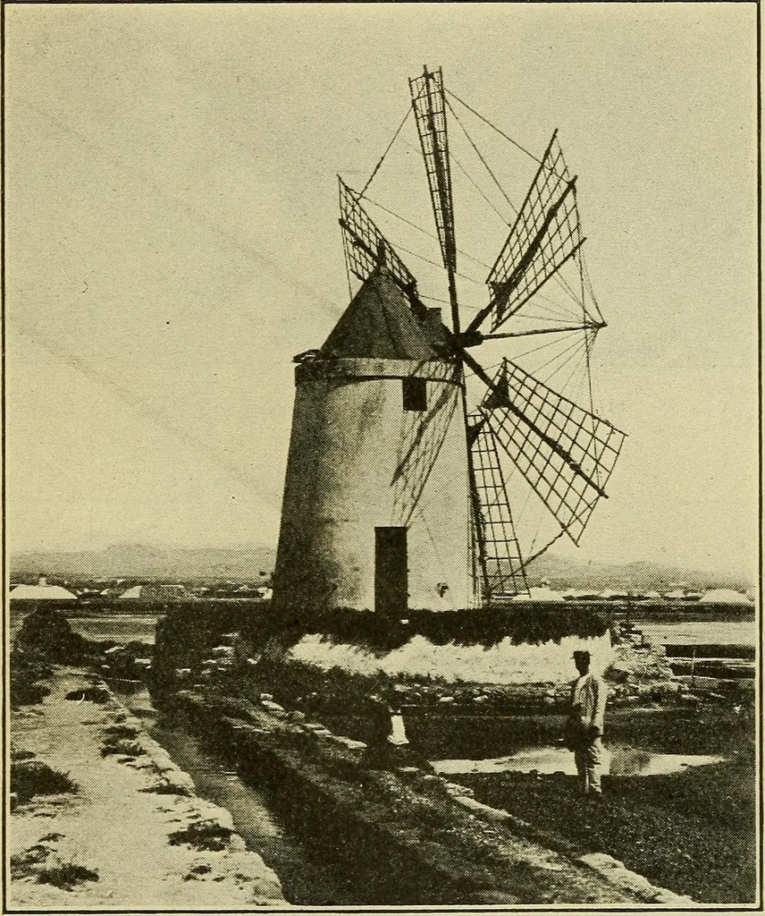 An illustration from Windmills, picturesque and historic : the Motors of the past / by F.H. Shelton, 1919, leaf 26