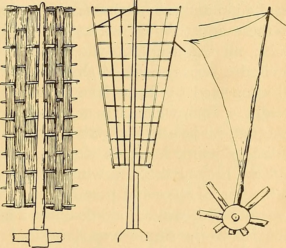 An illustration from Windmills, picturesque and historic : the Motors of the past, 1919, leaf 12