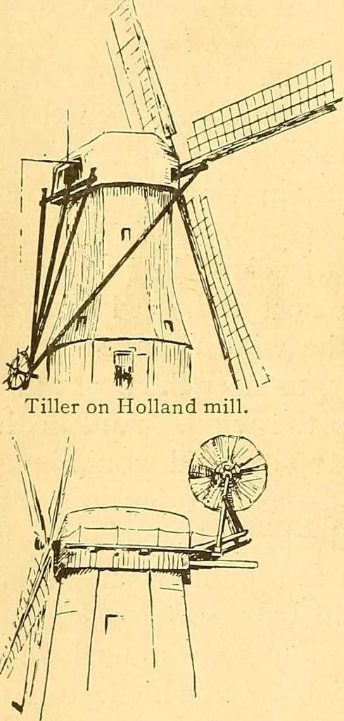 An illustration from Windmills, picturesque and historic : the Motors of the past, 1919, leaf 17