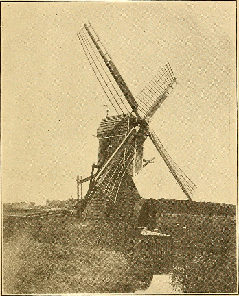 An illustration from Windmills, picturesque and historic : the Motors of the past, 1919, leaf 20