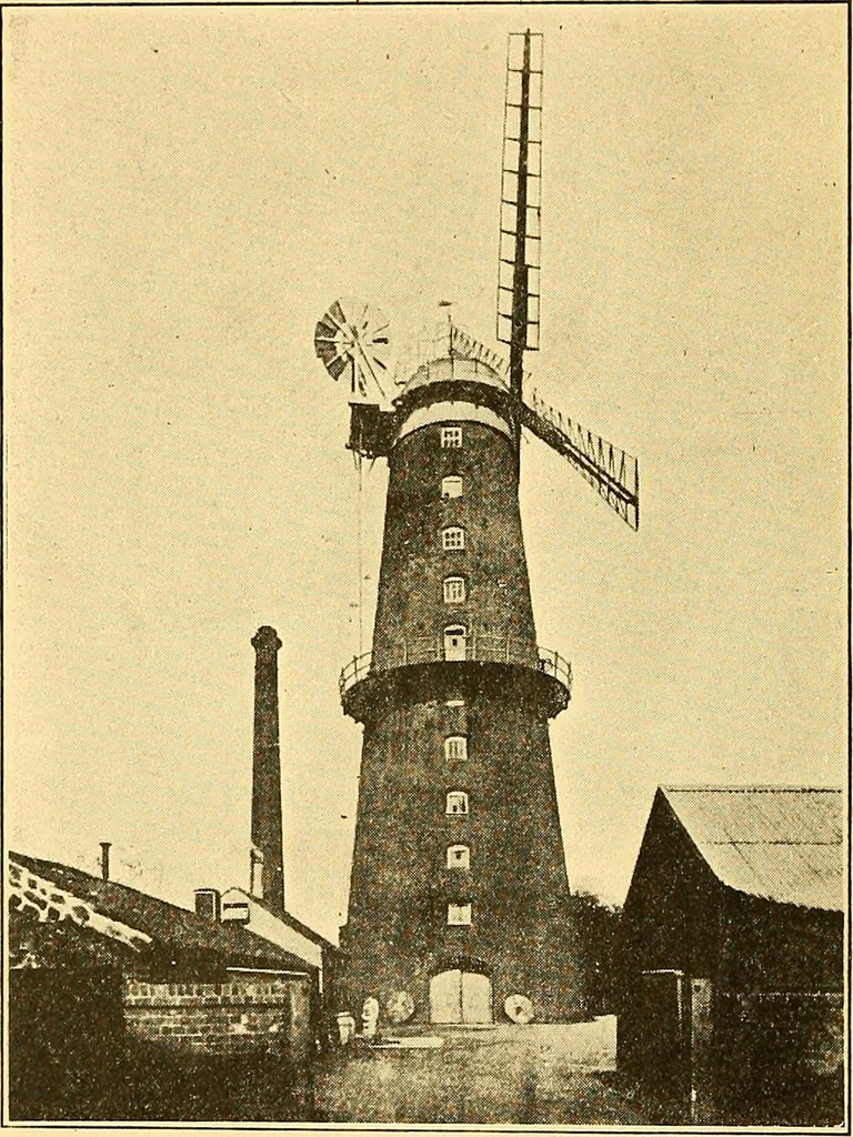 An illustration from Windmills, picturesque and historic : the Motors of the past, 1919, leaf 21