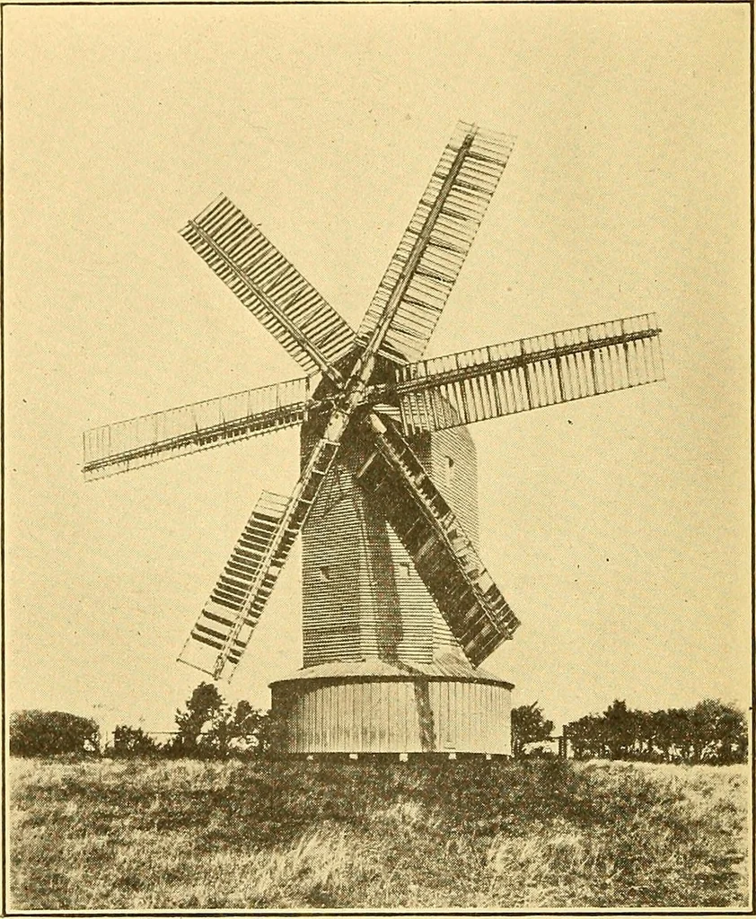 An illustration from Windmills, picturesque and historic : the Motors of the past, 1919, leaf 23