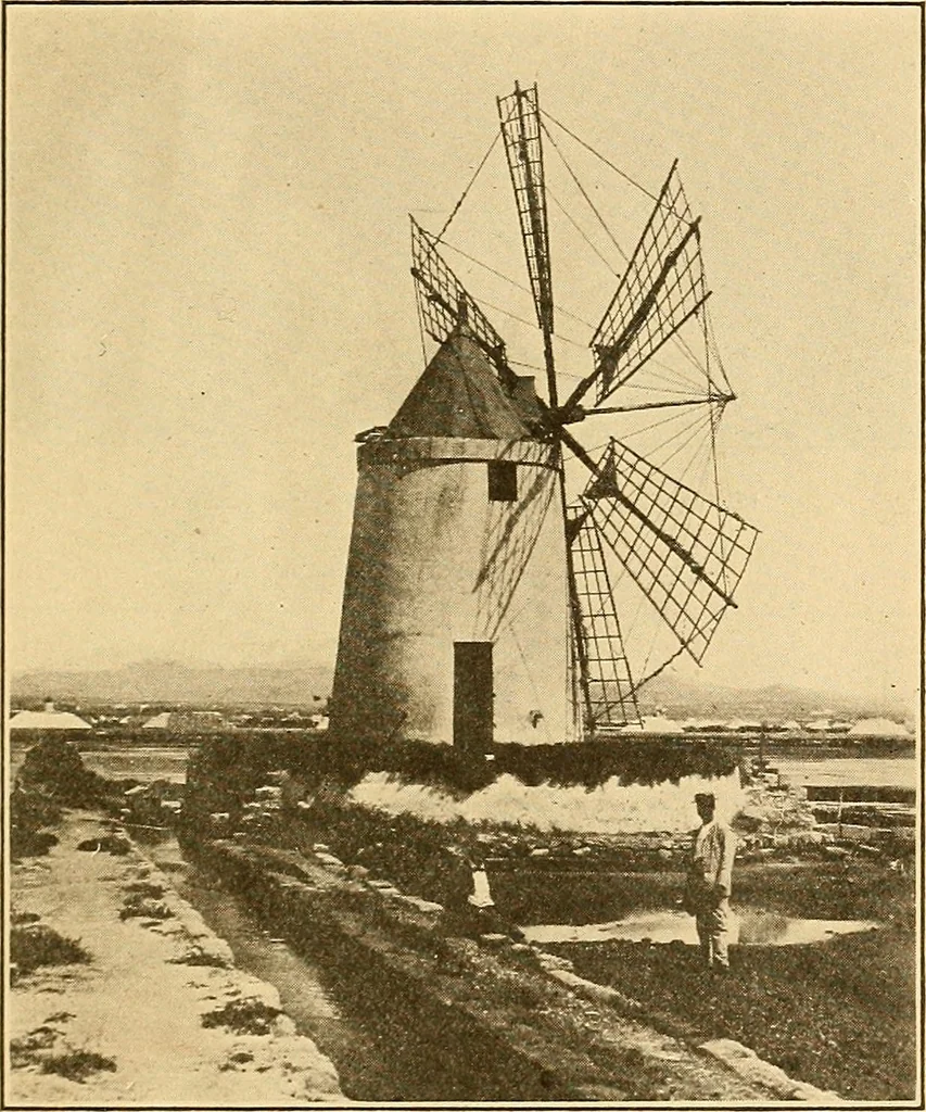 An illustration from Windmills, picturesque and historic : the Motors of the past, 1919, leaf 28