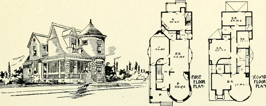 An illustration from Wing & Mahurin, architects, Fort Wayne, Ind, 1896, leaf 100